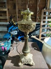 Vintage Rayo Center Draft Oil Lamp With Rochester Abco Burner Library Parlor picture