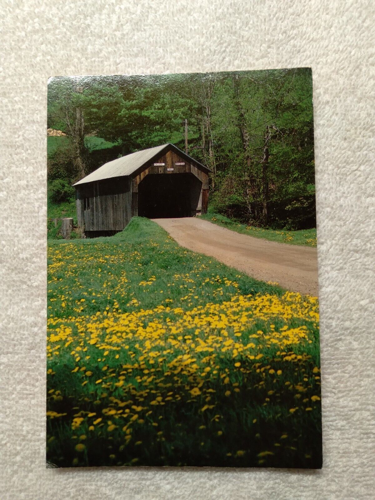 Postcard, Cilley Covered Bridge, Tunbridge, Vermont