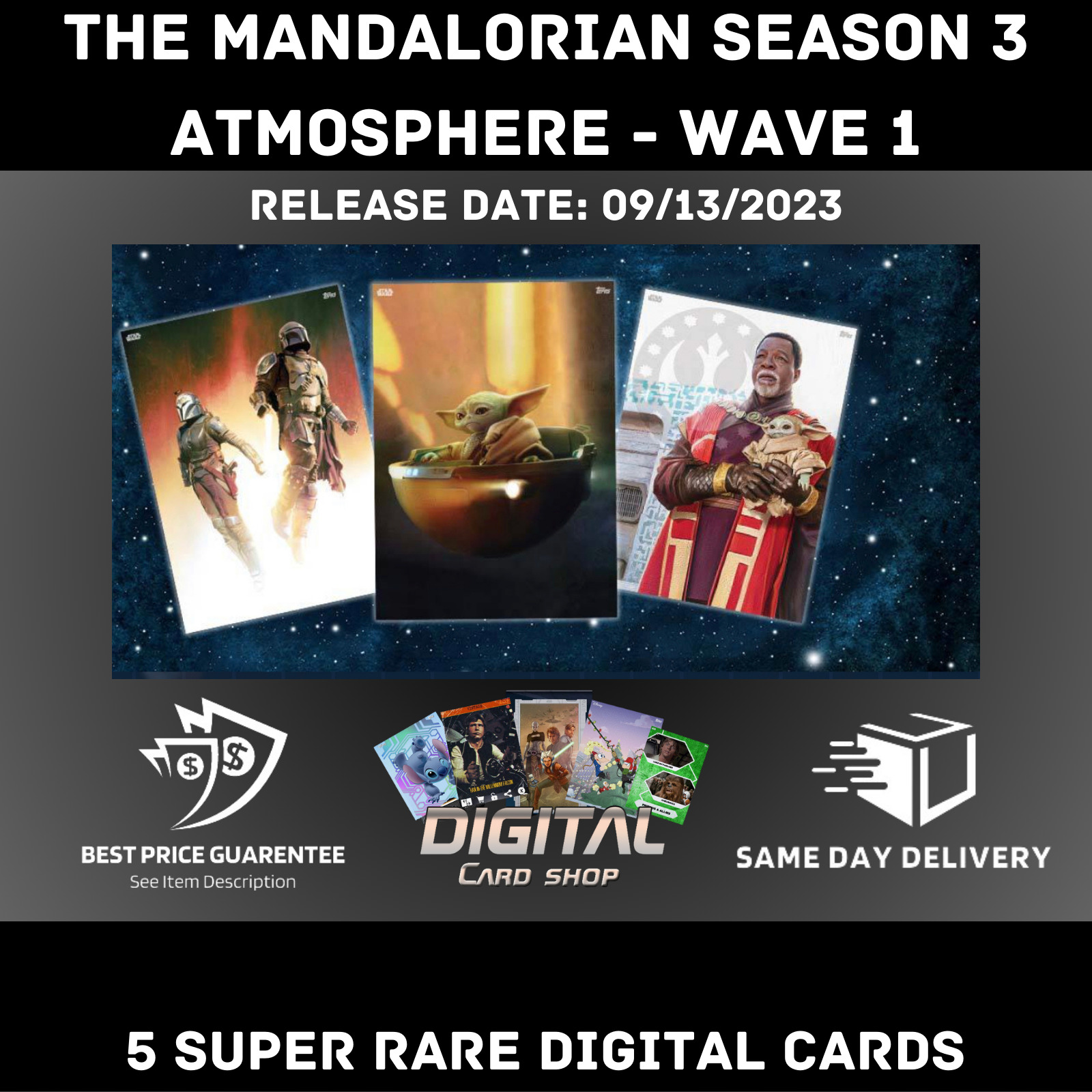 Topps Star Wars Card Trader The Mandalorian Season 3 Atmosphere Wave 1 Set of 5