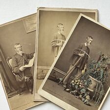 Antique Cabinet Card Photograph Man Occupational ID Michael Beecher Akron OH picture