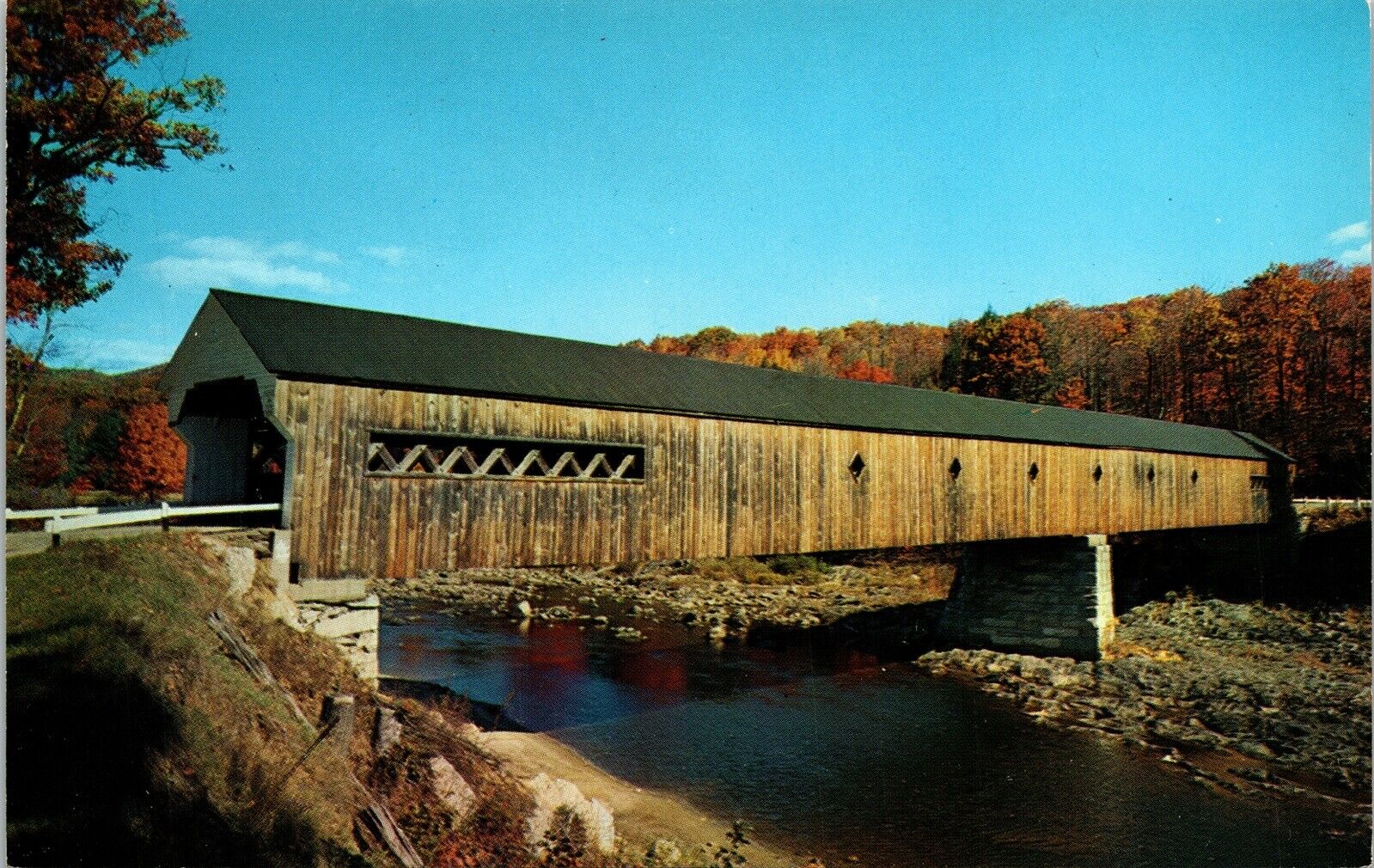Old Covered Bridge West Dummerston Vermont VT Postcard VTG UNP Koppel Vintage