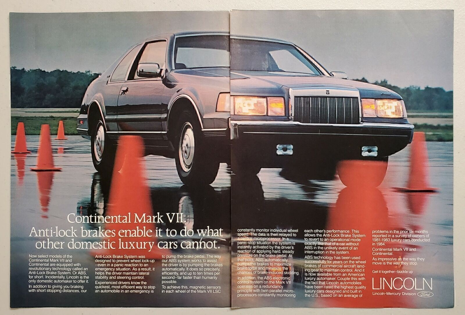 1985 Print Ad Lincoln Continental Mark VII 2-Door Luxury Cars