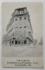 Baltimore Maryland The Albion Hotel, Richmond & Cathedral Sts c1910 Postcard S17 picture