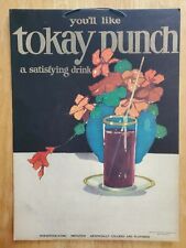 Collectible Tokay Punch Vintage Cardboard Advertisement Halpin Lithograph picture