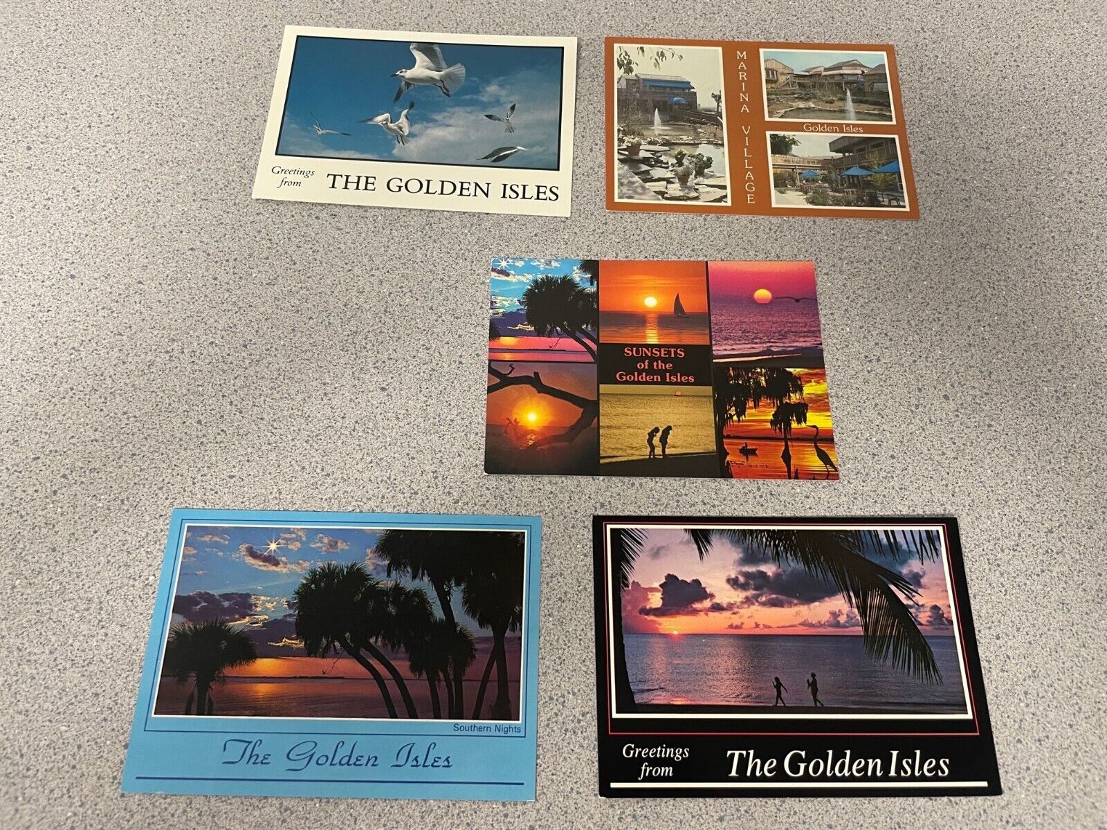 Golden Isles Georgia Lot of 5 Postcards 