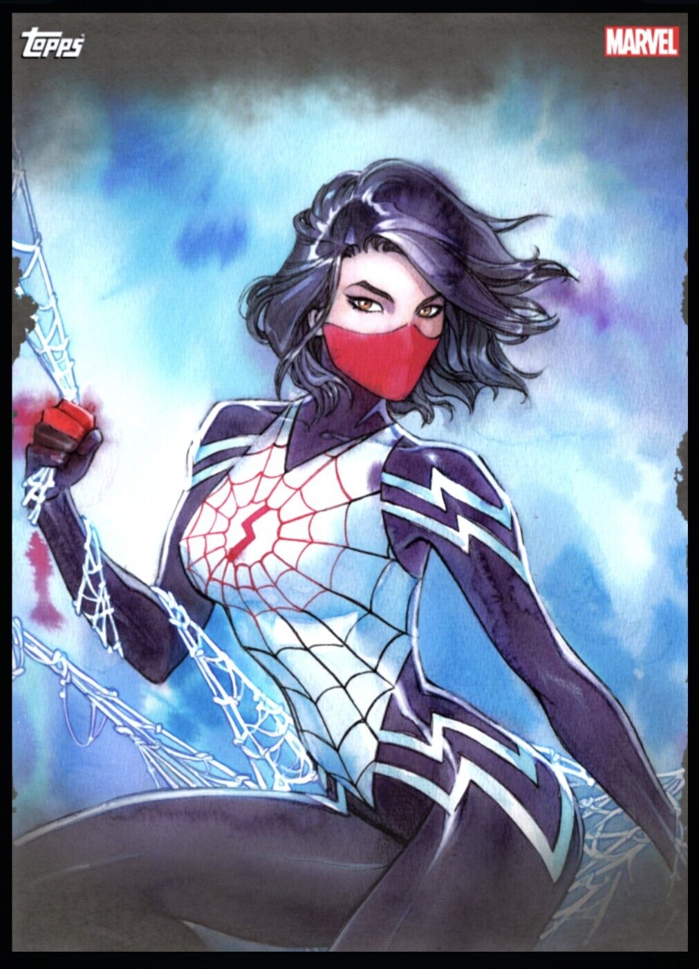 Marvel Collect Silk #2 SR Watercolor Splash - Static Topps Artistry Collection