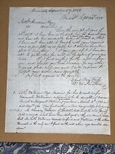 1850 Middletown CT Genealogy Letter: Judge Seth Wetmore Captain Joseph Alsop picture