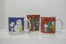 Peanuts Snoopy Woodstock Christmas Holiday Coffee Cup Mugs Bundle picture