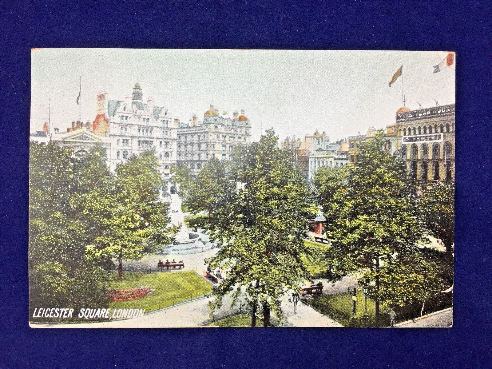 Leicester Square London 1908 Antique Postcard (N9#135)