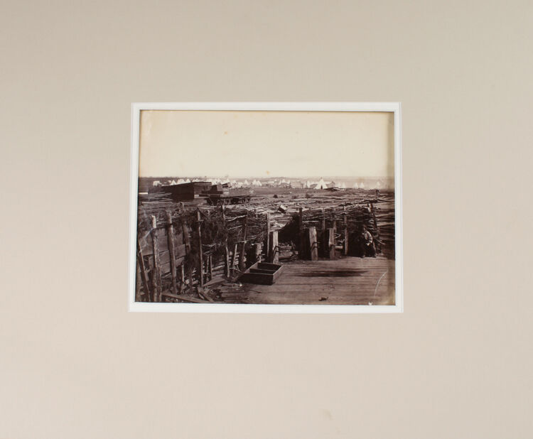 1862 ALBUMEN PHOTO OF FORTIFICATION   RAILWAY MANASSAS, VA BY BARNARD   GIBSON