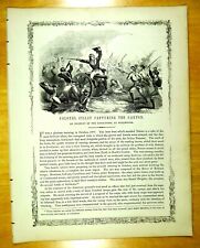 COLONEL CILLEY CAPTURING THE CANNON 1777 BATTLE AT STILLWATER NY 1856 Print picture