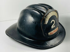 Antique Colchester CT VT NY NJ Leather Patch Fireman's Helmet gentex Hayward picture