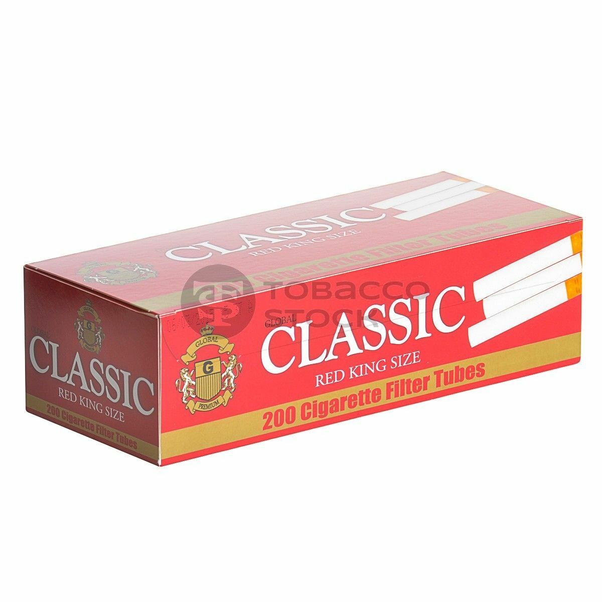 Classic Red Full Flavor King Size - 12 Boxes - 200 Tubes Box