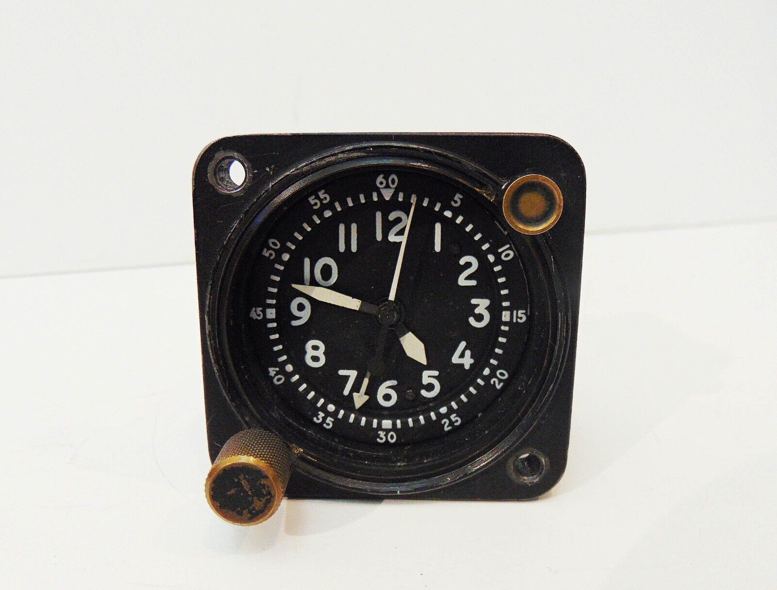Military Aircraft Waltham A-13A-2 Mechanical Aircraft Clock, Instrument Panel