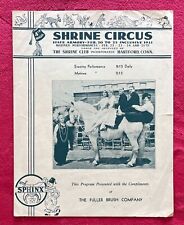 4th ANNUAL SHRINE CIRCUS 1933 PROGRAM - SHRINERS CLUB, HARTFORD, CONNECTICUT picture