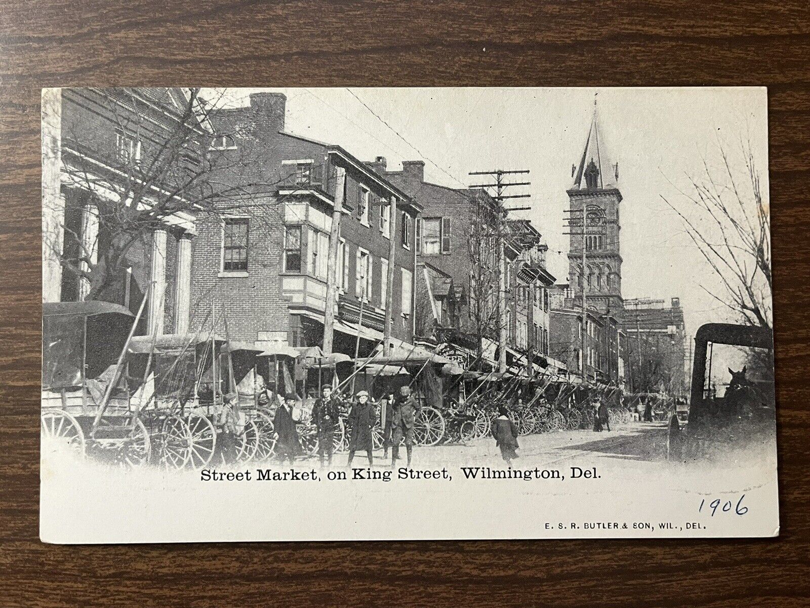 Street Market on King Street, Wilmington, Delaware DE Postcard ~ Unposted UDB