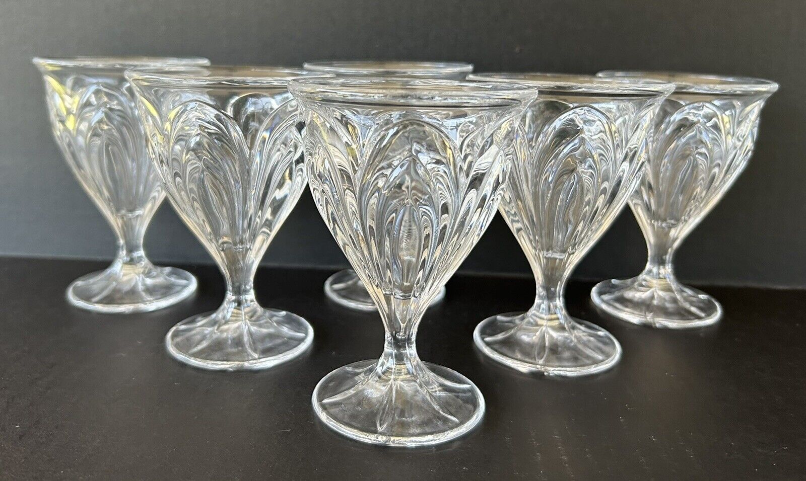 Cambridge Glass Caprice Clear Footed Tumbler Goblets 4 1/2\