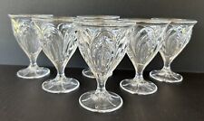 Cambridge Glass Caprice Clear Footed Tumbler Goblets 4 1/2