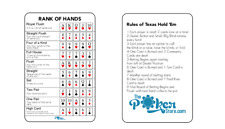 Rank of Poker Hands 10 Plastic Cards NEW The Poker Store Exclusive picture