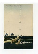 Brant Rock, Marshfield MA Mass antique postcard, dirt road to Wireless Station picture