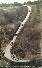 Somerset UK Antique Postcard Early 1900s Rare Porlock Hill Bus Steep Gradient  picture