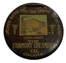 Vintage Fairmont Creamery Omaha Nebraska Early Ribbon Button picture