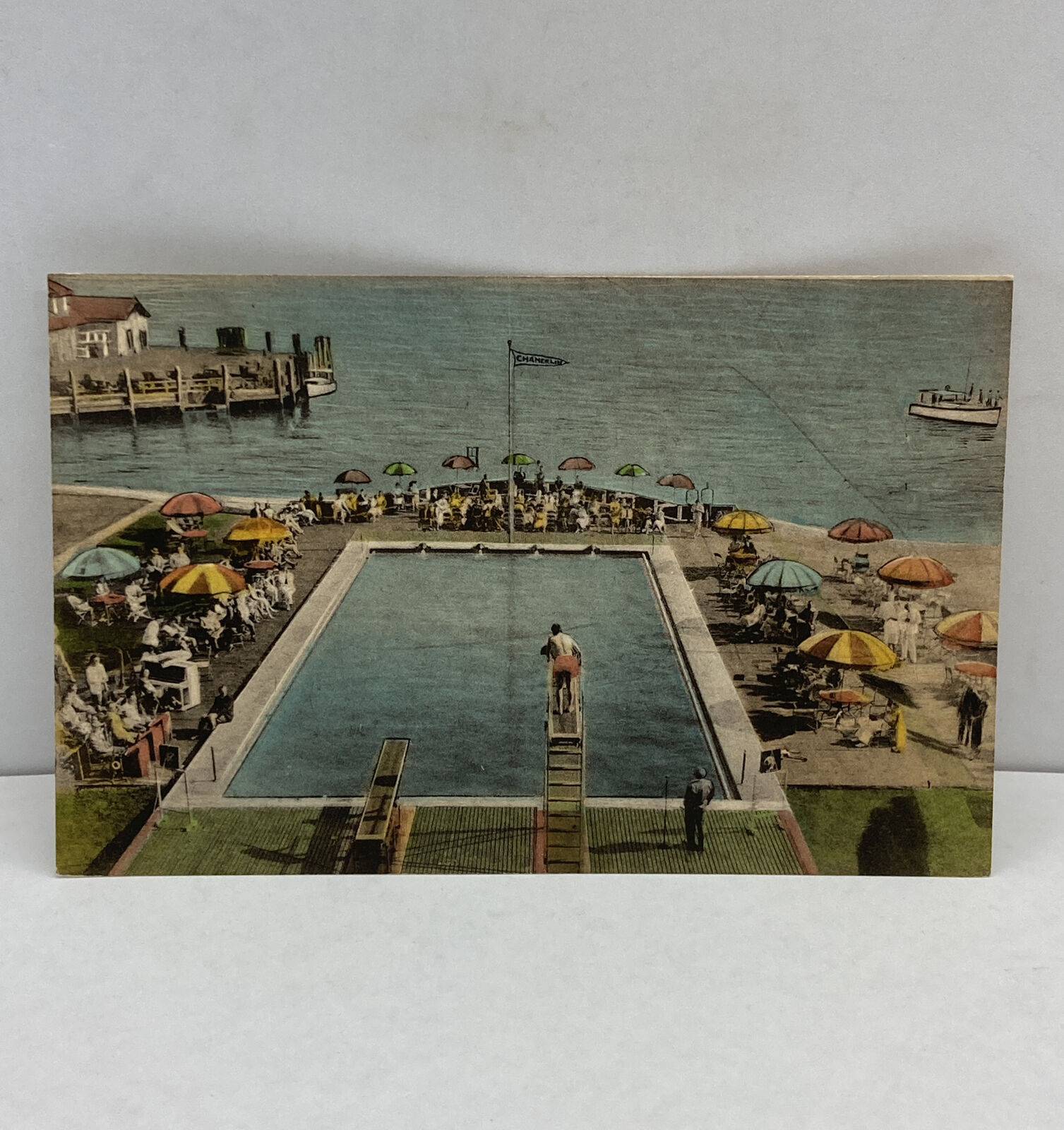 Unused  Postcard; Swimming Pool Hotel Chamberlin, Old Point Comfort VA