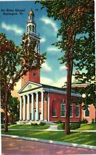 Vintage Postcard - Linen Ira Allen Chapel Building Burlington Vermont VT #6497 picture