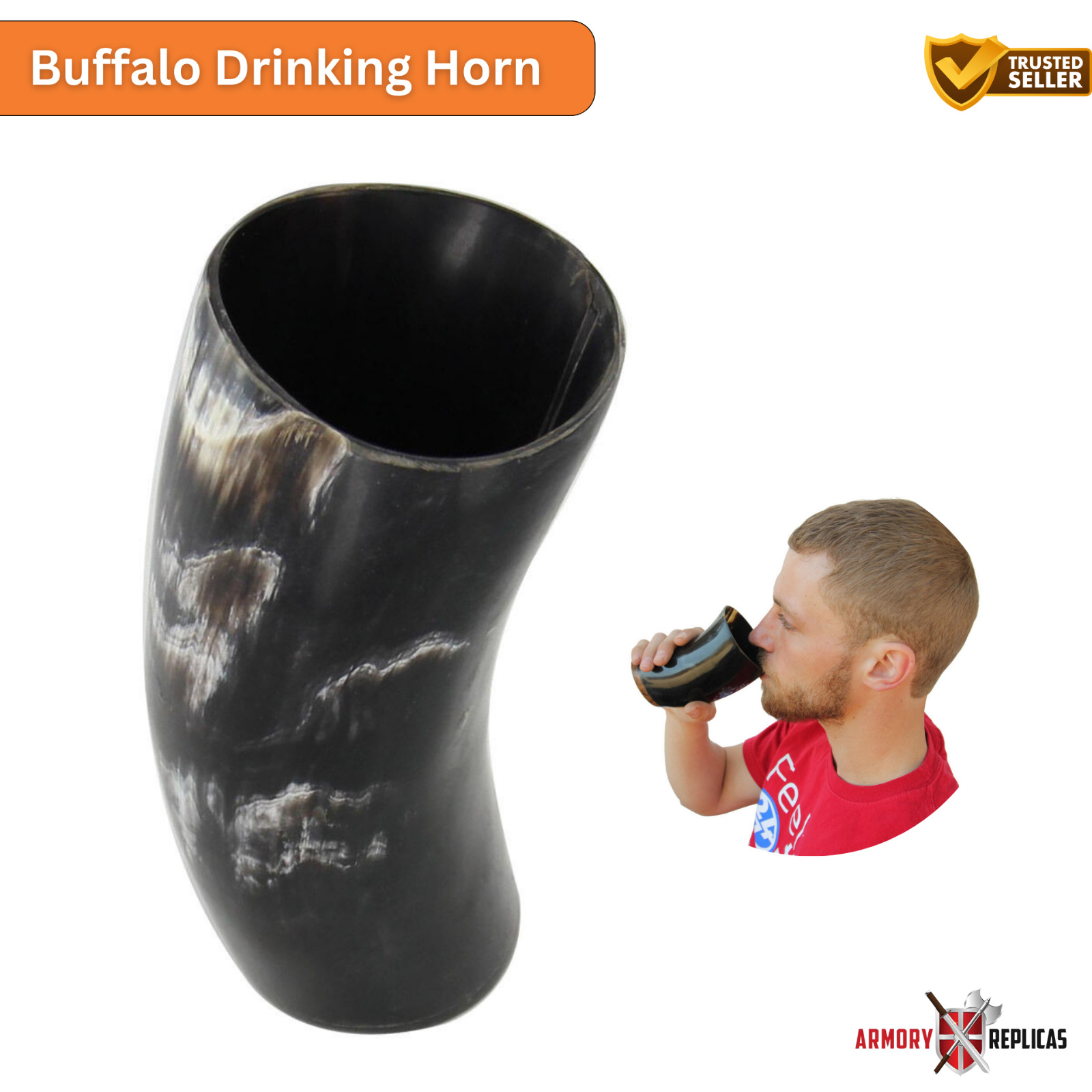 Medieval Renaissance Buffalo Viking Celebration Dining Hall Drinking Horn Mug