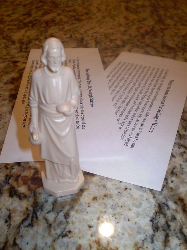 NEW St Joseph Statue Home Seller Selling Kit Saint House Figure & Instruction 