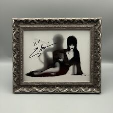 Vintage Elvira Autograph Photo Mary Ann Halpin 2000 Framed 8” x 10” RARE picture