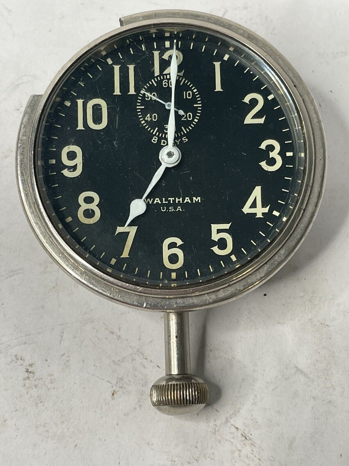 Waltham Vintage Car Clock 8 Day , 2 3/4\