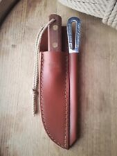 Sheffield Bowie Knife w/ Marlinspike + Leather Sheath - Made in England picture