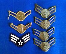 Vintage US Air Force USED Collectors Rank Stripes / Chevrons / Patches -  USAF picture