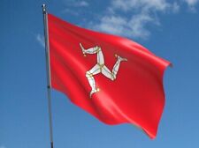 Isle of Man Flag 5ft x 3ft -Flag Vivid Colour Premium Fabric Eyelets picture