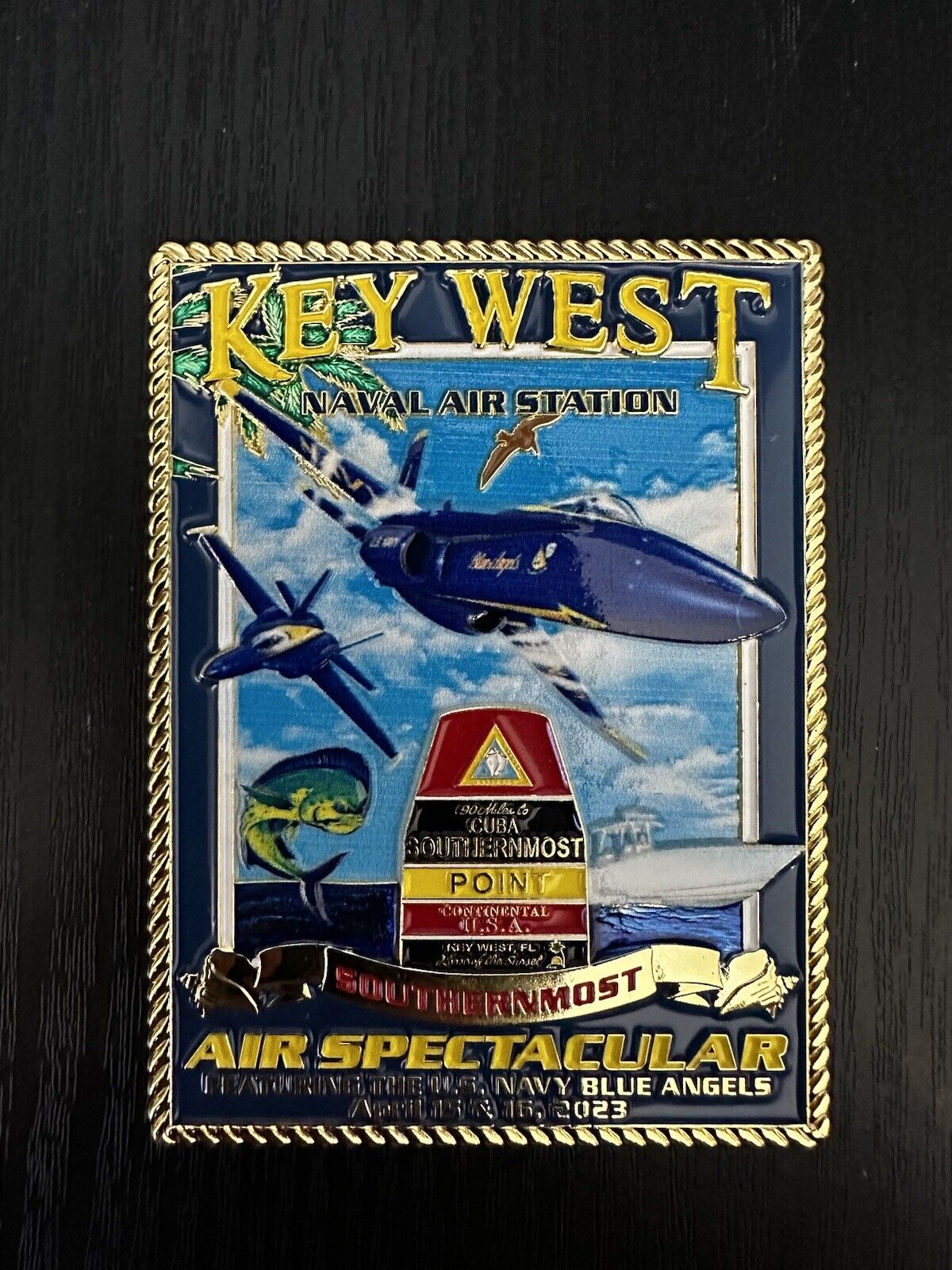 Key West Southernmost Spectacular Blue Angels FAA IIC challenge  coin