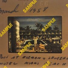 Vintage 35mm Slide - FLORIDA 1958 Miami Beach Norman & Shoreham hotel FL picture