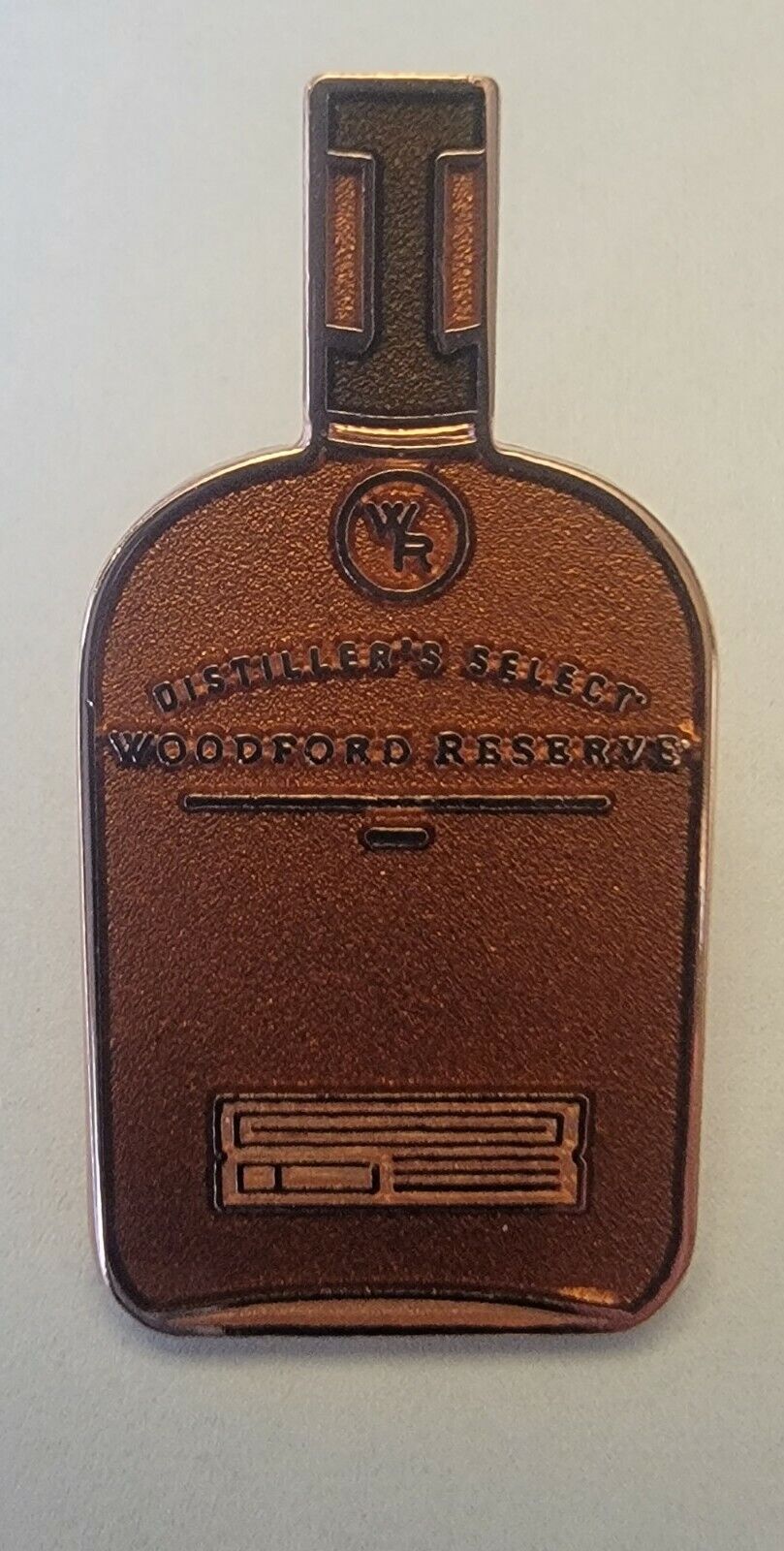 Woodford Reserve Lapel Pin Bottle Shaped Copper Color Mens Man Rare