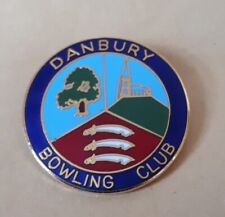 DANBURY BOWLING CLUB, ESSEX, Vintage Enamel Pin Badge, Collectable, Ephemera  picture