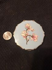 Vintage Stratton Compact Baby Blue Flowers England picture