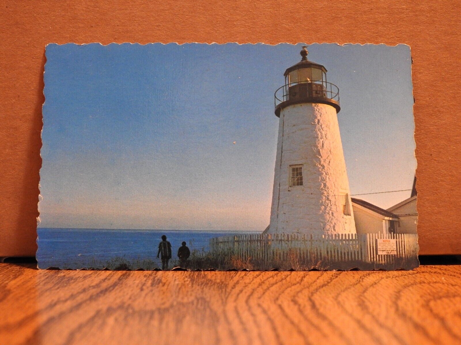 Pemaquid Light Bristol, Maine Vintage Photochrome Post Card