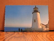 Pemaquid Light Bristol, Maine Vintage Photochrome Post Card picture