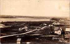 Real Photo Postcard Birds Eye View Aerial View of Addison, Maine picture