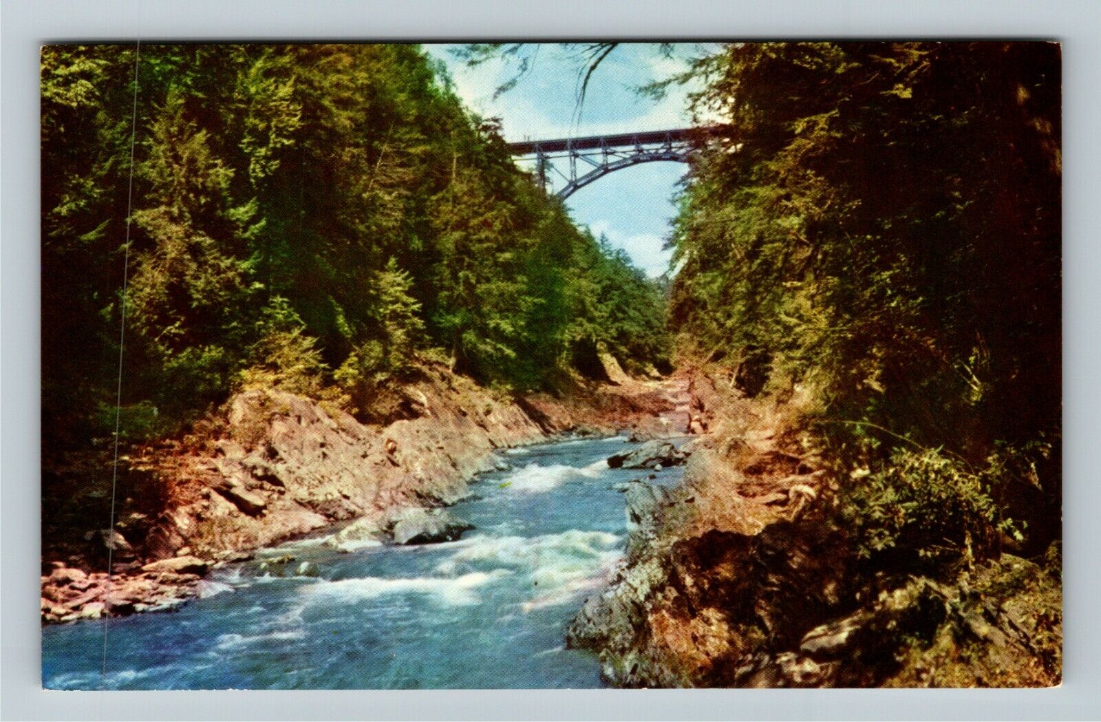 Quechee VT-Vermont, Quechee Gorge, Chrome Postcard