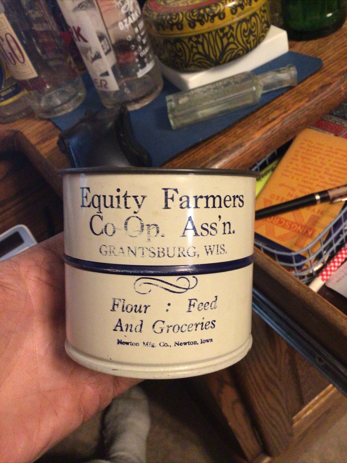 EQUITY FARMERS CO OP ASSN GRANTSBURG WIS WISCONSIN . WI FLOUR SIFTER AdVertising