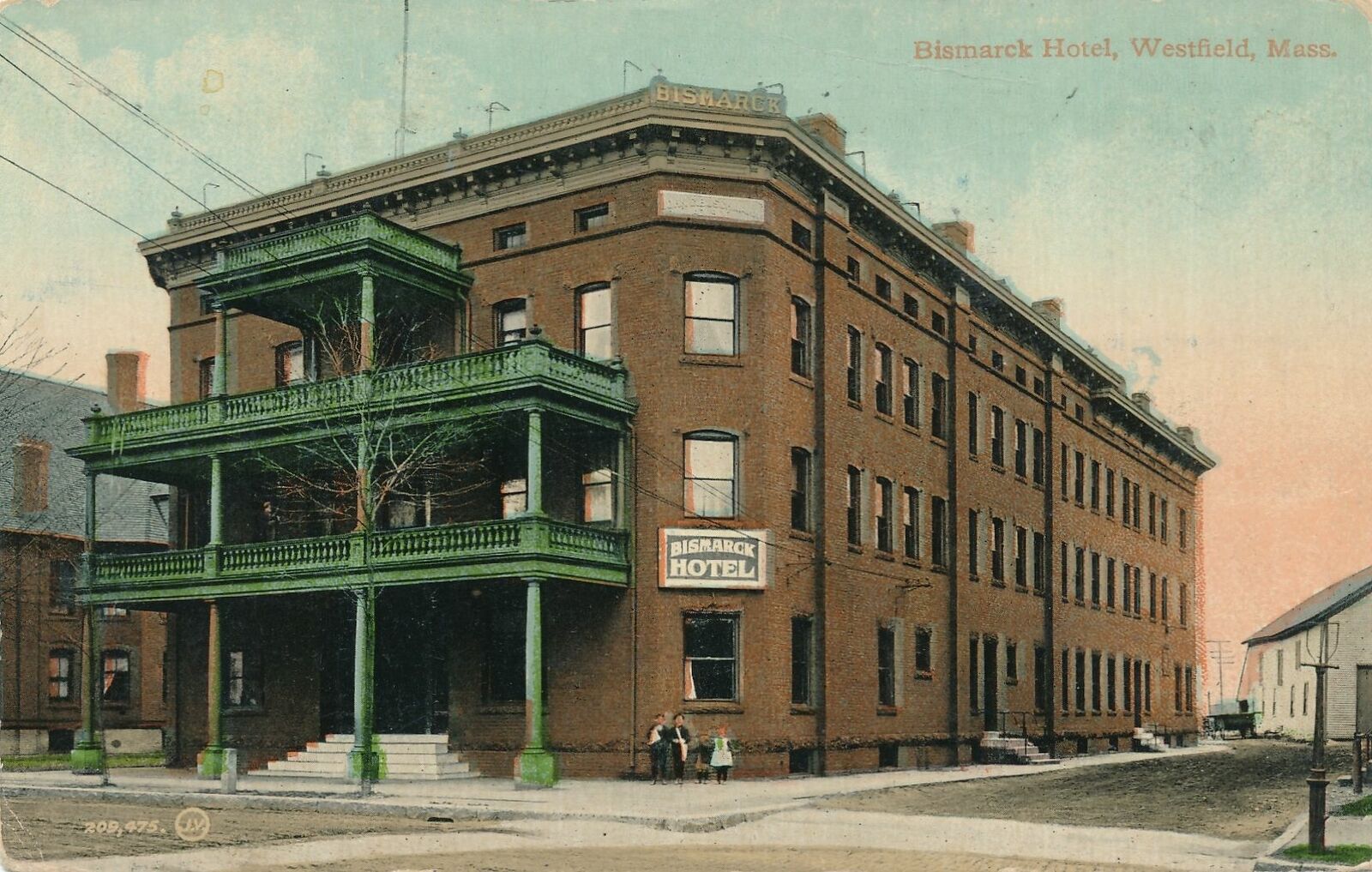 WESTFIELD MA - Bismarck Hotel - 1911