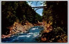 Quechee Gorge Vermont Ottauquechee River Rapids Forest Waterway VNG UNP Postcard picture
