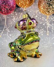 JAY STRONGWATER PRINCE LARGE CHRISTMAS GLASS ORNAMENT SWAROVSKI CRYSTALS NEW BOX picture