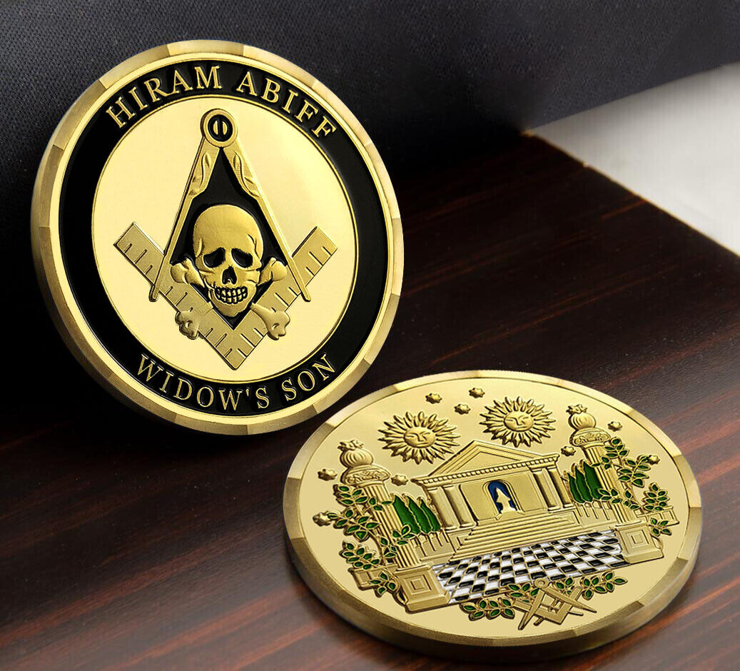 Masonic Entered Apprentice Ritual Commemorative Hiram Widow's Son Challenge Coin
