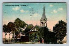 Vergennes VT-Vermont, Congregational Church c1919 Vintage Postcard picture